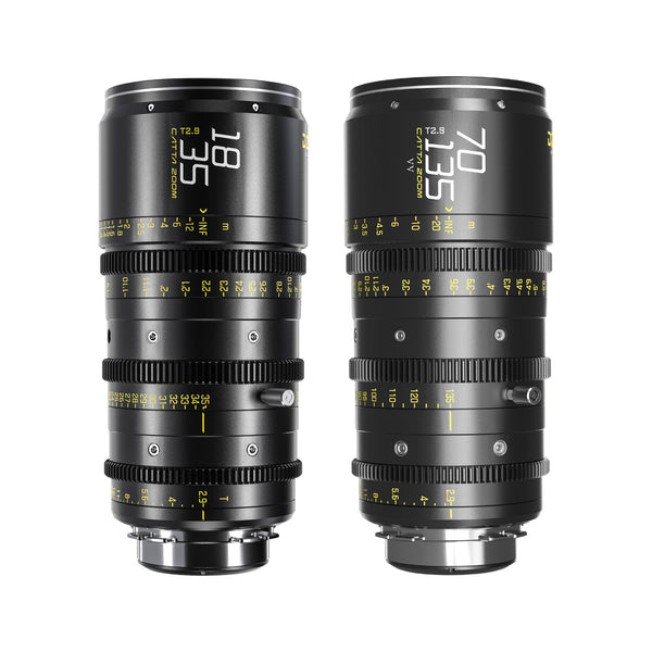 DZOFILM Catta Ace Full-Frame Zoom 18-35/70-135mm T2.9 2-Lens Bundle (PL+EF, Black)