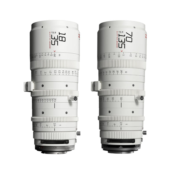DZOFILM Catta Full-Frame Zoom 18-35/70-135mm T2.9 2-Lens Bundle (E-mount, White)
